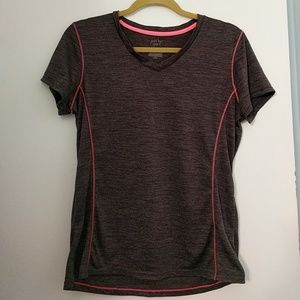 Gray and pink workout tshirt